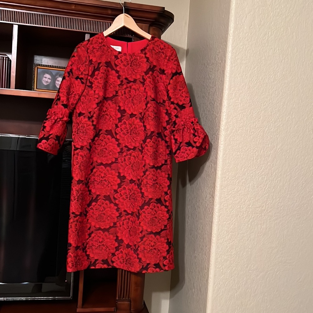 Hobbs London red midi dress